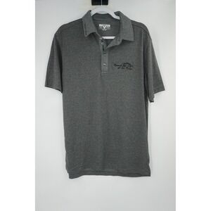 Levelwear Polo Shirt Gray Indian Ridge Golf Performance Embroidered Mens M